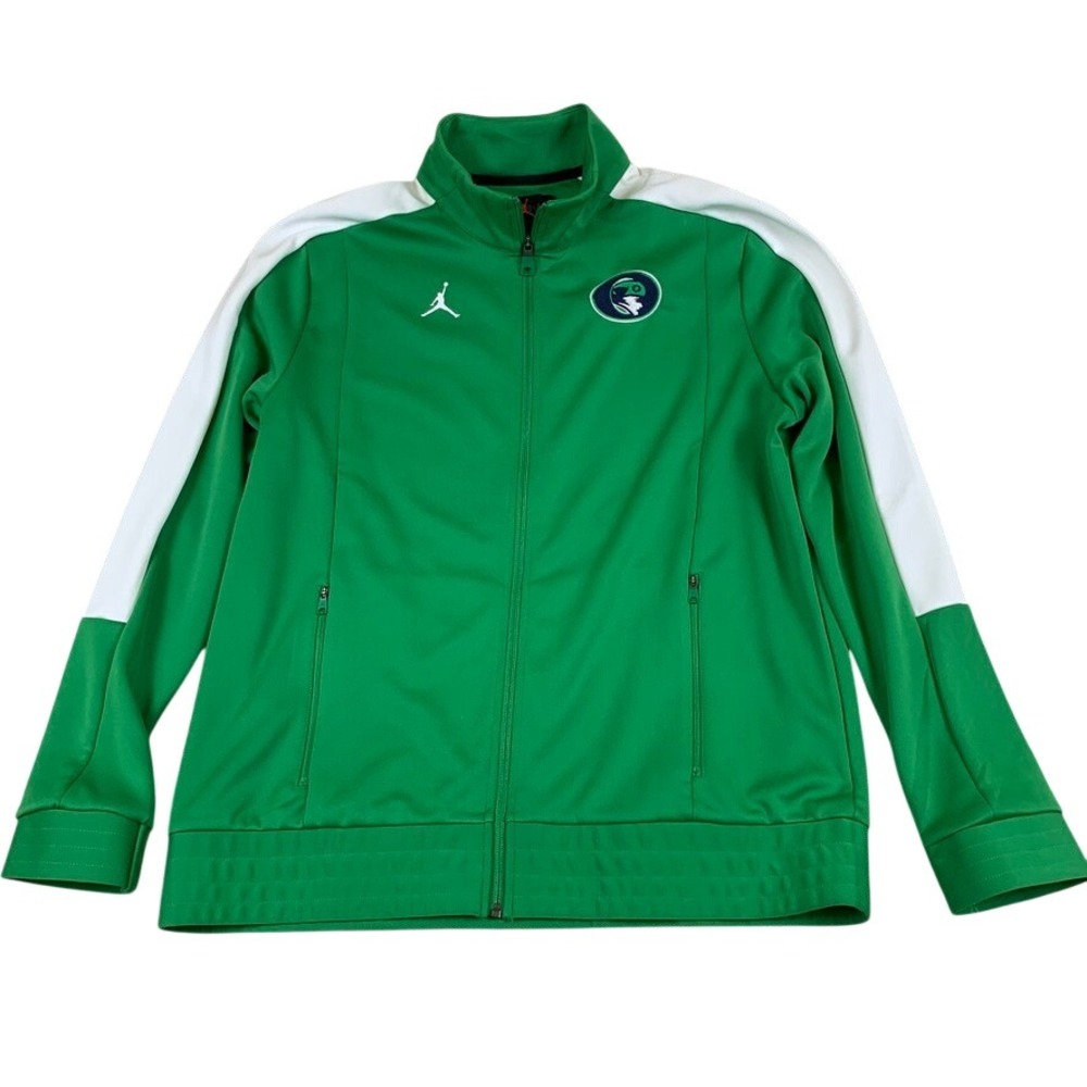 Air Jordan Mens Green White Full Zip Track Jacket XL Jumpman Patch - Picture 1 of 10